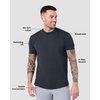 image:imageMens Curved Hem T Shirts Drop Cut Modern Fit Soft Cotton Casual S4XLCharcoal