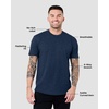 image:imageMens Curved Hem T Shirts Drop Cut Modern Fit Soft Cotton Casual S4XLNavy