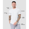 image:imageMens Curved Hem T Shirts Drop Cut Modern Fit Soft Cotton Casual S4XLWhite