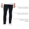 image:imageMens Jeans Stretch Denim Slim Fit Tapered Leg Ultra Soft ComfortDark Grey