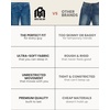 image:imageMens Jeans Stretch Denim Slim Fit Tapered Leg Ultra Soft ComfortDark Grey