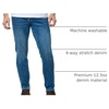 image:imageMens Jeans Stretch Denim Slim Fit Tapered Leg Ultra Soft ComfortMedium Indigo