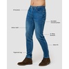 image:imageMens Jeans Stretch Denim Slim Fit Tapered Leg Ultra Soft ComfortMedium Indigo