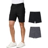 image:imageMens Shorts Stretch Chino Golf Casual Dress Flat Front 7 amp 9 InchBlackCharcoal
