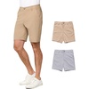 image:imageMens Shorts Stretch Chino Golf Casual Dress Flat Front 7 amp 9 InchKhakiLight Grey