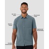 image:imageShort Sleeve Button Down Shirts for Men Slim Fit Stretch Casual S4XLPack of 2  Nonbranded  IndigoOlive Green