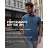image:imageShort Sleeve Button Down Shirts for Men Slim Fit Stretch Casual S4XLSingle  Nonbranded  Cool Blue