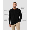 image:imageWaffle Knit Shirts for Men Thermal Crew Henley Textured Layering S4XLBlack