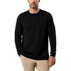 image:imageWaffle Knit Shirts for Men Thermal Crew Henley Textured Layering S4XLBlack