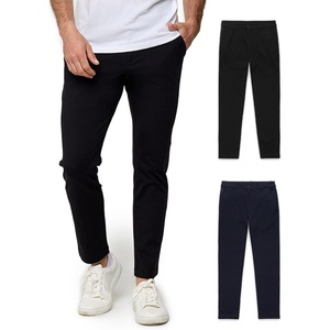 image:imageCasual Pants for Men Slim Fit Stretch Chino Tech Travel Pants TaperedBlackMidnight Navy