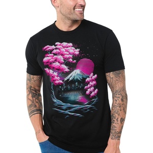 image:imageGraphic Tees for Men Cool Art Short Sleeve TShirts Soft Slim Fit S4XLNeon Horizon