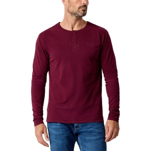 image:imageHenley Shirts for Men Long Sleeve Casual 3 Button Soft Cotton S4XLDark Maroon  Nologo