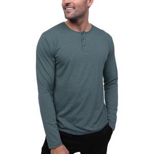 image:imageHenley Shirts for Men Long Sleeve Casual 3 Button Soft Cotton S4XLIndigo  Nologo