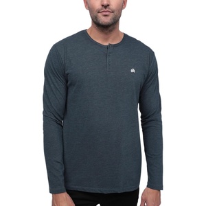 image:imageHenley Shirts for Men Long Sleeve Casual 3 Button Soft Cotton S4XLNavy  Logo