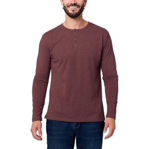 image:imageHenley Shirts for Men Long Sleeve Casual 3 Button Soft Cotton S4XLNonbranded  Maroon