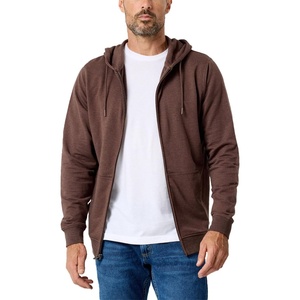 image:imageINTO THE AM Zip Up Hoodies for Men Lightweight Full Zip Fleece Casual S4XLNonbranded  Brown