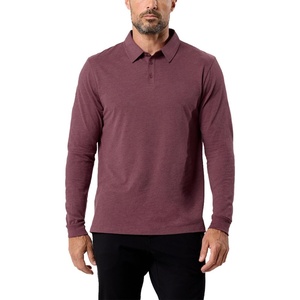image:imageLong Sleeve Polo Shirts for Men Slim Fit Collared Soft Cotton S4XLNonbranded  Maroon