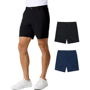 image:imageMens Shorts Stretch Chino Golf Casual Dress Flat Front 7 amp 9 InchBlackNavy
