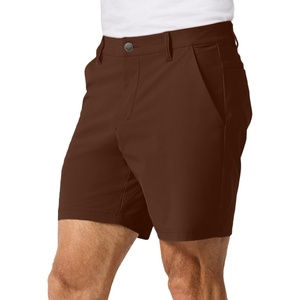 image:imageMens Shorts Stretch Chino Golf Casual Dress Flat Front 7 amp 9 InchBrown