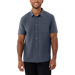 image:imageShort Sleeve Button Down Shirts for Men Slim Fit Stretch Casual S4XLSingle  Nonbranded  Navy