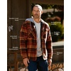 image:imageFlannel Jackets for Men Plaid Hooded Quilt Lined Warm Layering S4XLNonbranded  Black Multi Plaid