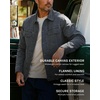 image:imageINTO THE AM Trucker Jackets for Men Flannel Lined Canvas Workwear S4XLBrown