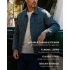 image:imageINTO THE AM Trucker Jackets for Men Flannel Lined Canvas Workwear S4XLDark Olive