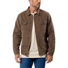 image:imageINTO THE AM Trucker Jackets for Men Flannel Lined Canvas Workwear S4XLBrown