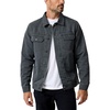 image:imageINTO THE AM Trucker Jackets for Men Flannel Lined Canvas Workwear S4XLCharcoal