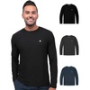 image:imageLong Sleeve Workout Shirts for Men Dri Fit Quick Dry Gym Tees S4XL3pack  BlackCharcoalNavy  Logo