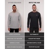 image:imageINTO THE AM Mens Long Sleeve Regular Fit Tee  White MediumNonbranded  Black