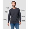 image:imageINTO THE AM Mens Long Sleeve Regular Fit Tee  White MediumNonbranded  Charcoal