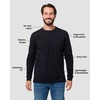 image:imageINTO THE AM Mens Long Sleeve Regular Fit Tee  White MediumNonbranded  Navy