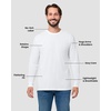 image:imageINTO THE AM Mens Long Sleeve Regular Fit Tee  White MediumNonbranded  White