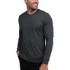 image:imageINTO THE AM Mens Long Sleeve Regular Fit Tee  White MediumEssential Long Sleeve  Charcoal